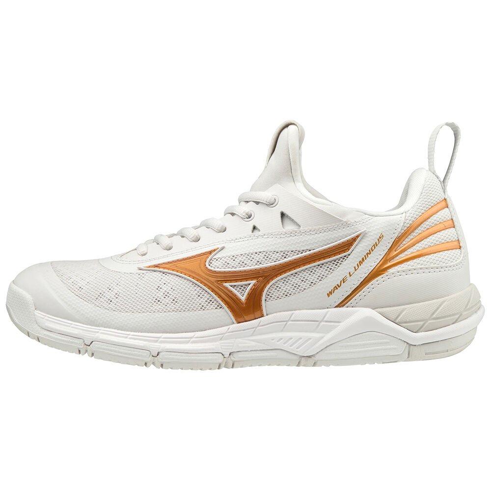 Men's Mizuno Volleyball Shoes White WAVE LUMINOUS Shoes - V1GC182052